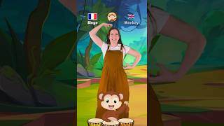 Les animaux de petit singe en français et en anglais dance enfants kids english french [upl. by Nreval122]