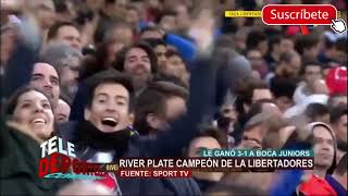 Festejo de River Campeon en el Bernabeu [upl. by Katey]