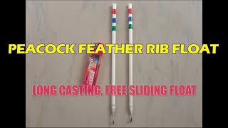 DIY FISHING FLOAT PEACOCK feather rib  free slider [upl. by Maurie]