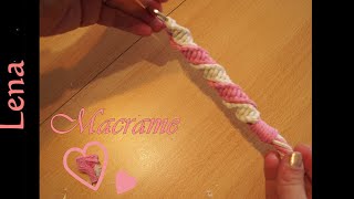 𝗠𝗮𝗰𝗿𝗮𝗺𝗲 with 𝗟𝗲𝗻𝗮 🗝️ Makramee Schlüsselanhänger Wellenknoten 📿 Macrame Spiral Knot Keychain DIY [upl. by Zenobia]