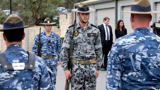 Australias Federation Guard prepare for Anzac Day [upl. by Adnohrahs876]