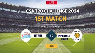 Titans vs Lions T20 Match Live CSA T20 Challenge 202425 [upl. by Ardnasirhc]