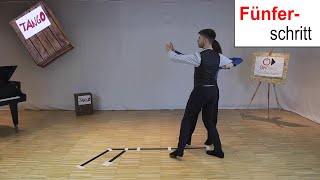 Tango Tutorial 2  Fünferschritt Erklärung  OnDance [upl. by Akerue]