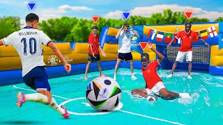 EURO 2024 SLIP N SLIDE FOOTBALL MATCH [upl. by Gnilrac157]