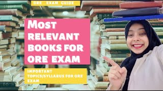 IMPORTANT BOOKSTOPICS FOR ORE EXAM WATCH THIS VIDEO BEFORE YOU START YOU STUDEIS [upl. by Frisse750]