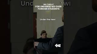 Big threat for unis over foreign students ytshort australiastudentvisa [upl. by Ellehsem820]