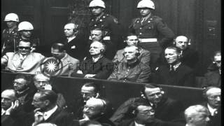 Nazi leaders at Nuremberg trials as judges sentence them in Germany HD Stock Footage [upl. by Corvin]