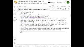 OpenAI Agentic Swarms Demo LIVE Flight Status Retrieval with Natural Language [upl. by Daza]