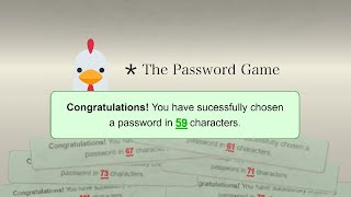 How The Password Game was beaten in 59 characters [upl. by Leehar]