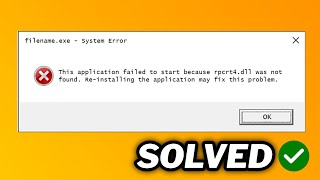 FIXED rpcrt4dll missing or not found error [upl. by Etnor7]