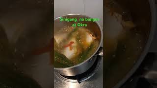 Sinigang na bangus na may okra shortvideo food cooking health [upl. by Notserc493]