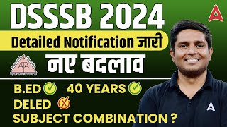 DSSSB Vacancy 2024  DSSSB TGT Vacancy 2024 Out  DSSSB TGT Eligibility Criteria amp Sub Combination [upl. by Cyprian]