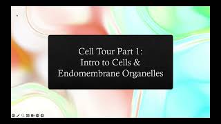 Cell Tour Part 1 Intro amp the Endomembrane Organelles [upl. by Inaniel]