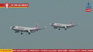 DOUBLE LANDINGS on the 28s at SFO [upl. by Werdma591]