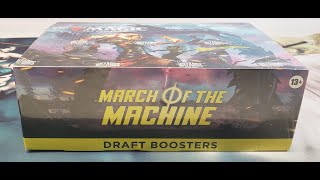 Magic The Gathering MTG March of the Machines Draft Booster Box Opening magicthegathering mtg [upl. by Eynenihc427]