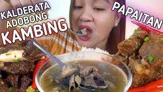 PAPAITAN KALDERETANG KAMBING AND ADOBONG KAMING MUKBANG [upl. by Enoek]