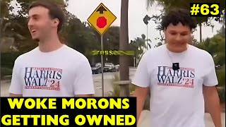 Delusional WOKE Kamala supporters get DESTROYED  Clown World Compilation 63 [upl. by Atteuqram205]