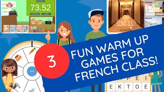 3 Fun Warm Up Games for French Class [upl. by Aglo]