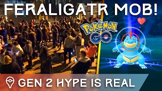 WILD FERALIGATR STAMPEDE ✦ RARE GEN 2 CATCHES IN POKÉMON GO [upl. by Hoehne]