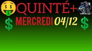 PRONOSTIC PMU QUINTE DU JOUR MERCREDI 4 DÉCEMBRE 2024 [upl. by Felder]