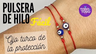 👉Pulsera de HILO ROJO de la protección fácil Paso a paso [upl. by Cullan645]