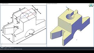 ORTHOGRAPHIC PROJECTION IN ENGINEERING DRAWING [upl. by Eisinger]