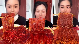 MUKBANG Eating Challenger Food Enoki Mushrooms With Flavor Spicy Yummy Yummy [upl. by Annayi299]