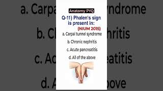 Phalen sign amp Tinel sign  Explanation in 1 minute Aiapget Anatomy PYQ aiapget unani [upl. by Miarhpe325]