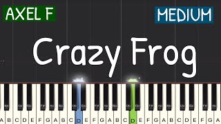 Crazy Frog  Axel F Piano Tutorial  Medium [upl. by Ahsenom823]