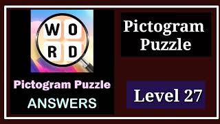 Pictogram Puzzle Level 27 Word Find [upl. by Nalod773]