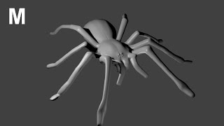 Modelado en Blender Tarantula  Modelar Araña [upl. by Vitoria]