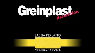 GREINPLAST SABBIA PERLATTO  sposób wykonania dekoracji [upl. by Neelsaj616]