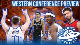 NBA WESTERN CONFERENCE SEASON PREVIEW  Zero Gravity Podcast [upl. by Salomone]