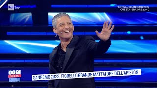 Sanremo 2022 Fiorello grande mattatore dellAriston  Oggi è un altro giorno 02022022 [upl. by Euqirrne]