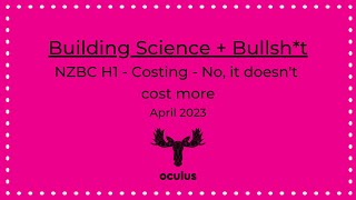 BSBS Seminar NZBC H1 Costing – No it doesnt cost more [upl. by Drawyah151]