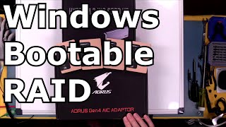 Windows Bootable NVMe RAID 0 Tutorial on Gigabyte TRX40 Designare using Sabrent Rocket NVMe 40 [upl. by Sherwynd]