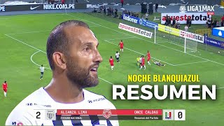 Alianza Lima vs Once Caldas 20 RESUMEN noche blanquiazul 2024 [upl. by Calen]