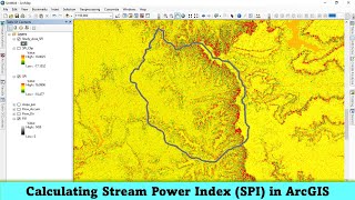 Calculating Stream Power Index SPI in ArcGIS  DEM [upl. by Anyer663]