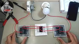 3 Way SwitchIntermediate Switch Connection Staircase wiring [upl. by Terb154]