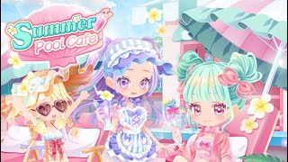 Cocoppa Play  Summer Pool Cafe Premium Ticket Gacha 40 Spins [upl. by Nehte]