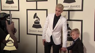 Justin Bieber  Fashion Cam  58th GRAMMYs [upl. by Tniassuot]