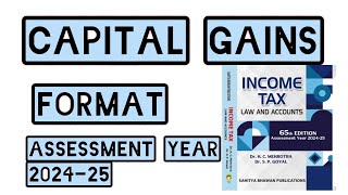 CAPITAL GAINS  INCOME TAX  BCOM  FORMAT  202425 [upl. by Aihsekyw888]