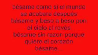 besame  camila con letra [upl. by Llerrehc]