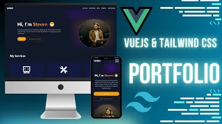 How To Make A Portfolio Website Using Vue JS 3  Vite  Tailwind CSS [upl. by Fujio]