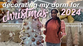 CHRISTMAS DORM MAKEOVER 🎀❄️  shopping haul  decorating with me [upl. by Arno737]