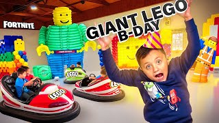 Giant LEGO Birthday Party or FORTNITE Shawns Bday Vlog FV Family [upl. by Lehrer]