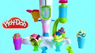 PlayDoh Sweet Shoppe Perfect Twist Ice Cream Playset Unboxing [upl. by Daile74]