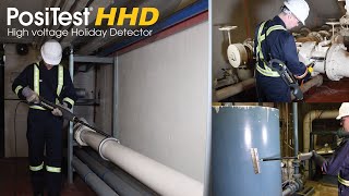 How to Detect Pinholes and Holidays with the PosiTest HHD High voltage Holiday Detector [upl. by Arsuy56]