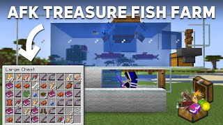 Minecraft AFK Fish Farm 120 Tutorial  Easiest Treasure Loot Fish Farm [upl. by Akihsat]