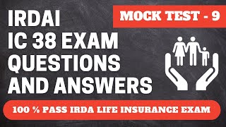 IRDA Exam Questions and Answers  9  IRDA Exam Preparation [upl. by Inaliel]